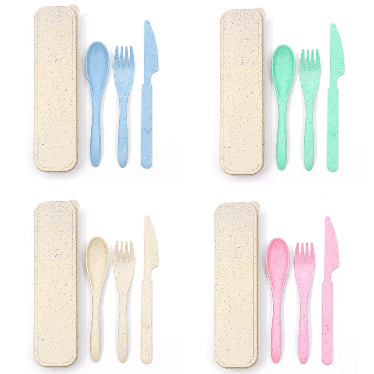 Set de Cubiertos Ecologicos con Estuche