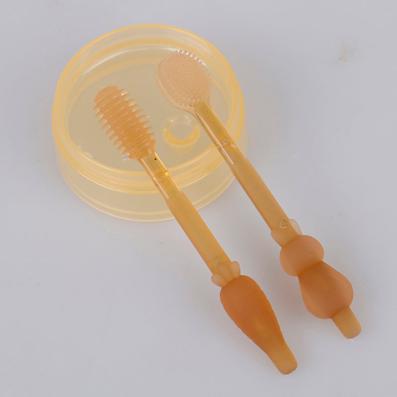 Set de Cepillo de Dientes de Silicona para Bebé