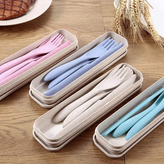 Set de Cubiertos Ecologicos con Estuche