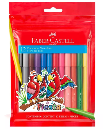 Plumón Fiesta 45 Estuche x 12 Unidades